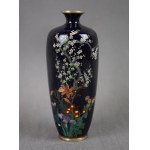 Flower vase, cloisonné enamel, Japan, Meiji, Signed, ca. 1900.