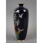 Vase, Hayashi Yojiro, cloisonné enamel, Japan, Nagoya, Meiji, Signed, ca. 1900.