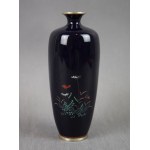 Vase, Hayashi Yojiro, cloisonné enamel, Japan, Nagoya, Meiji, Signed, ca. 1900.