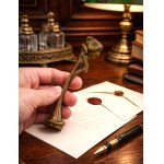 Art Nouveau stamp piston, bronze, circa 1900.