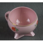 Coffee service Kula, Ćmielów, 1930s. pink porcelain, Art Deco