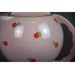 Coffee service Kula, Ćmielów, 1930s. pink porcelain, Art Deco