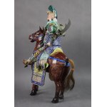 Large figure of Guan Yu, porcelain, China, 19th/20th century.