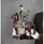 Large figure of Guan Yu, porcelain, China, 19th/20th century.
