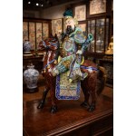Large figure of "Guan Yu," porcelain, China, 19th/20th century.