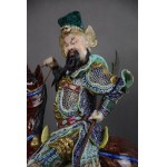 Large figure of Guan Yu, porcelain, China, 19th/20th century.