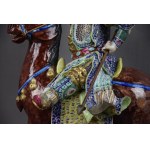 Large figure of Guan Yu, porcelain, China, 19th/20th century.