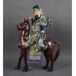 Large figure of Guan Yu, porcelain, China, 19th/20th century.
