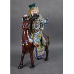 Large figure of Guan Yu, porcelain, China, 19th/20th century.