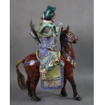 Large figure of Guan Yu, porcelain, China, 19th/20th century.