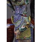 Large figure of Guan Yu, porcelain, China, 19th/20th century.
