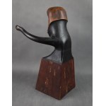 Sculpture Figure in the style of Ernst Ludwig Kirchner, 1925, German Expressionism, Signed RK.