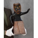 Sculpture Figure in the style of Ernst Ludwig Kirchner, 1925, German Expressionism, Signed RK.