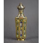 Perfume bottle, Silver, enamel, France, 19th century.