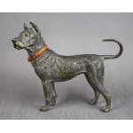 Viennese bronze, "Hunting Dog," ca. 1900 Signed
