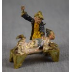 Viennese bronze, "Chinese Flogging," polychrome bronze, circa 1900. Erotic