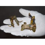 Viennese bronze, "Chinese Flogging," polychrome bronze, circa 1900. Erotic