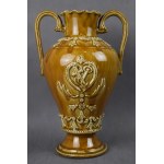 "Faith, Hope, Love" vase, signed K.H. 1910. Poland