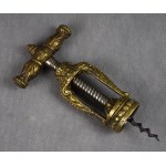 Decorative brass corkscrew, 19th century.