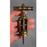 Decorative brass corkscrew, 19th century.