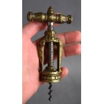 Decorative brass corkscrew, 19th century.
