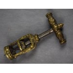Decorative brass corkscrew, 19th century.