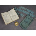 Freemasonry, Polish Freemasonry, Order of the Lodge of the Rising Sun + Songbook + pouch + sash, Lomza 1816. UNIQUE