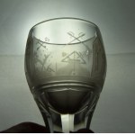 Masonic Cup, glass, 19th century. Freemasonry