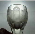 Masonic Cup, glass, 19th century. Freemasonry