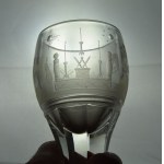 Masonic Cup, glass, 19th century. Freemasonry