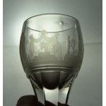Masonic Cup, glass, 19th century. Freemasonry