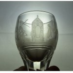 Masonic Cup, glass, 19th century. Freemasonry