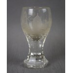 Masonic Cup, glass, 19th century. Freemasonry