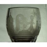 Masonic Cup, glass, 19th century. Freemasonry