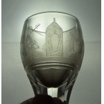 Masonic Cup, glass, 19th century. Freemasonry