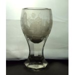 Masonic Cup, glass, 19th century. Freemasonry