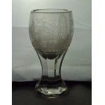 Masonic Cup, glass, 19th century. Freemasonry