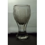 Masonic Cup, glass, 19th century. Freemasonry