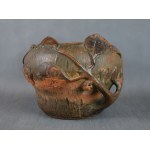 Waclaw BĘBNOWSKI (1865-1945), Vase with olive leaves, ceramic, ca. 1914.