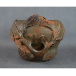 Waclaw BĘBNOWSKI (1865-1945), Vase with olive leaves, ceramic, ca. 1914.