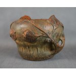 Waclaw BĘBNOWSKI (1865-1945), Vase with olive leaves, ceramic, ca. 1914.
