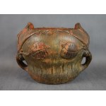 Waclaw BĘBNOWSKI (1865-1945), Vase with olive leaves, ceramic, ca. 1914.