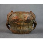 Waclaw BĘBNOWSKI (1865-1945), Vase with olive leaves, ceramic, ca. 1914.