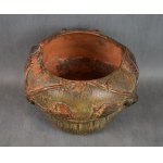 Waclaw BĘBNOWSKI (1865-1945), Vase with olive leaves, ceramic, ca. 1914.