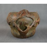 Waclaw BĘBNOWSKI (1865-1945), Vase with olive leaves, ceramic, ca. 1914.