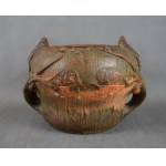 Waclaw BĘBNOWSKI (1865-1945), Vase with olive leaves, ceramic, ca. 1914.