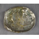 Art Nouveau business card holder, designed by Apoloniusz Kędzierski, bronze