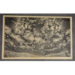 Jozef GIELNIAK (1932-1972), Graphic "Improvisation for Grazynka", linocut + 2 invitations to an exhibition in Warsaw from the 1970s.