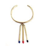 Gold-plated bracelet Three matches / Marek Piekarczyk
