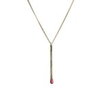 Gold-plated necklace Three matches / Marek Piekarczyk